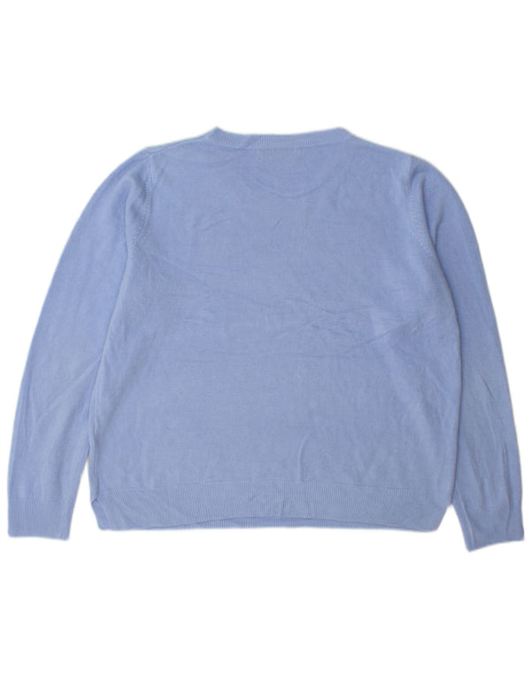Marks & Spencer Jersey con Cuello Barco para Mujer UK 40 XL Acrílico Azul