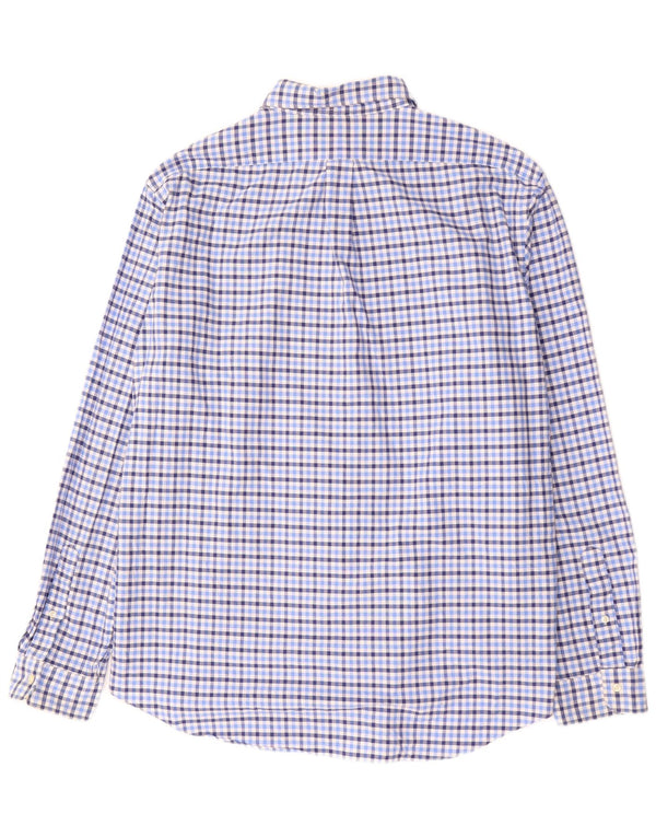 Ralph Lauren Camisa de corte clásico para hombre 2XL Algodón a cuadros azul