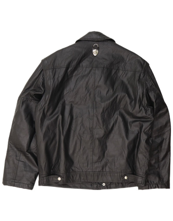 Piero Guidi Chaqueta utilitaria para hombre UK 42 XL Negro