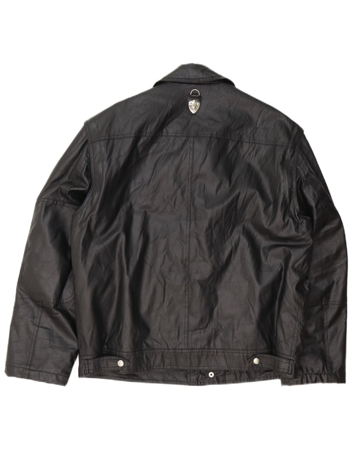 Piero Guidi Chaqueta utilitaria para hombre UK 42 XL Negro