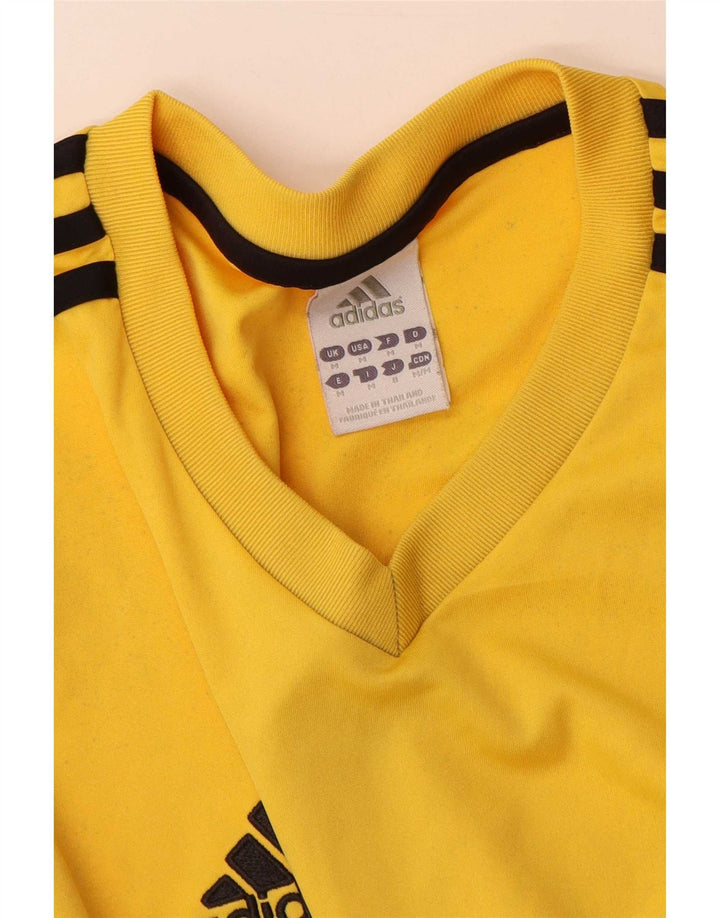 Adidas Hombre Climalite Camiseta Top Amarillo Medio Colorblock