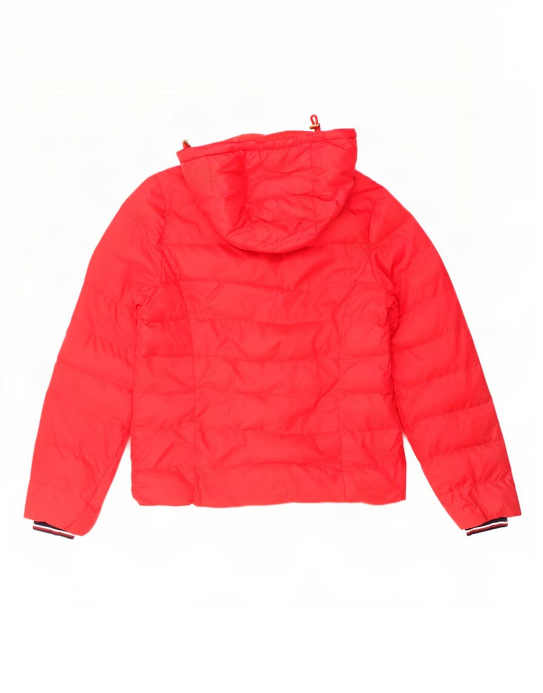 Tommy Hilfiger Chaqueta acolchada con capucha para mujer UK 40 Mediana Poliamida roja