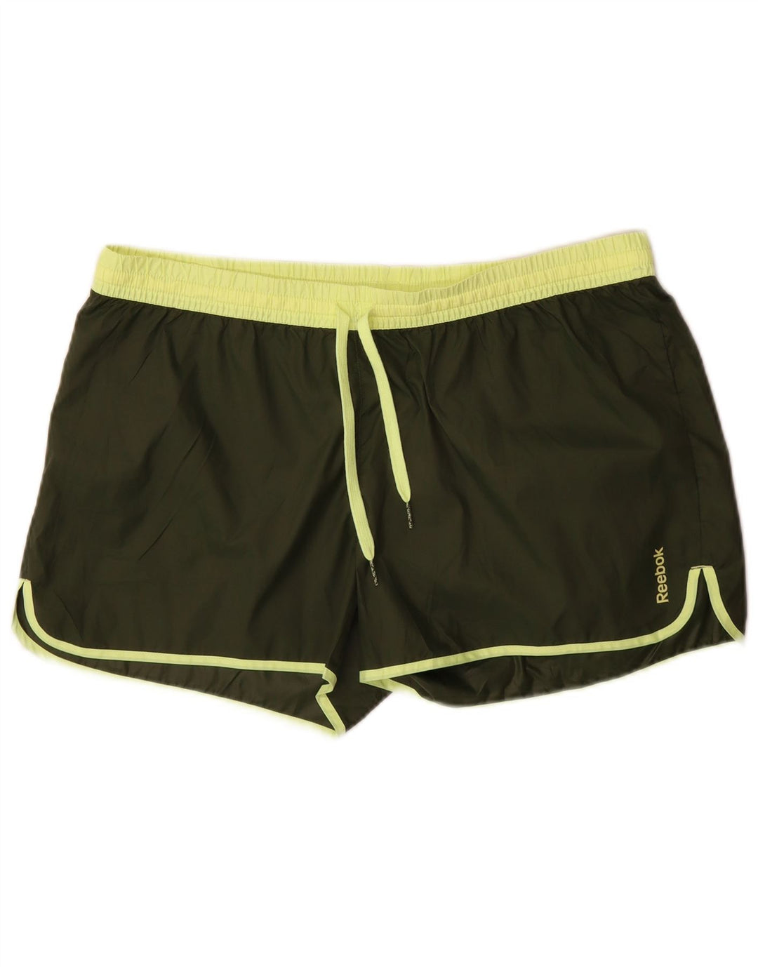Reebok Pantalones cortos deportivos para mujer UK 16 Large Caqui Poliéster