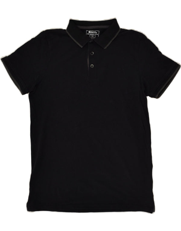 MOUNTAIN WAREHOUSE Mens Polo Shirt Small Black Cotton