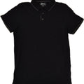 MOUNTAIN WAREHOUSE Polo para hombre pequeño de algodón negro