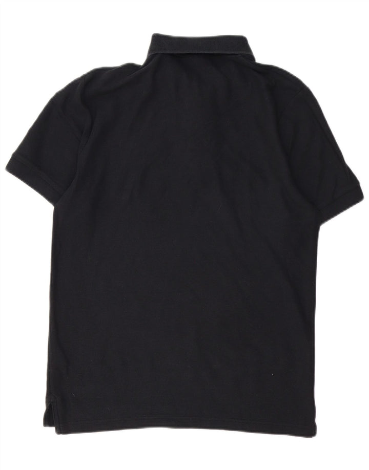 Nike Polo gráfico para hombre pequeño de algodón negro