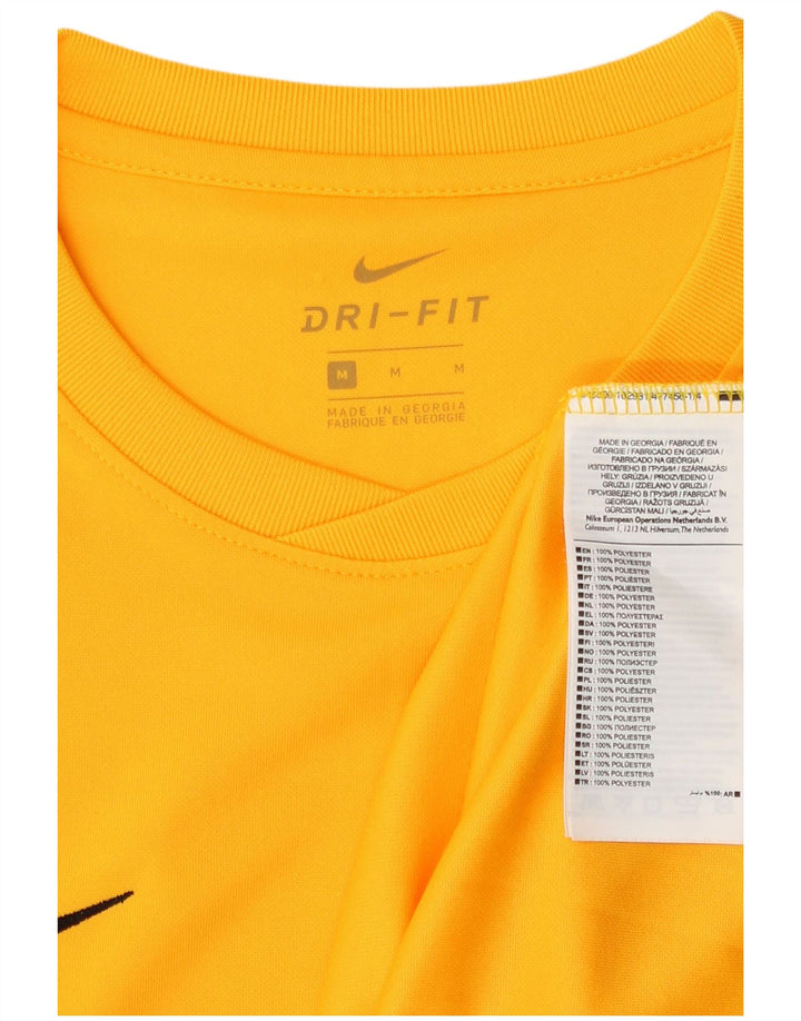 Nike Dri Fit Graphic Top manga larga poliéster amarillo medio para hombre