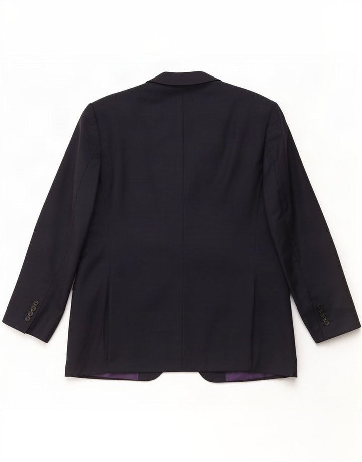 Marks & Spencer Chaqueta tipo blazer de 3 botones para hombre UK 44 XL Lana azul marino
