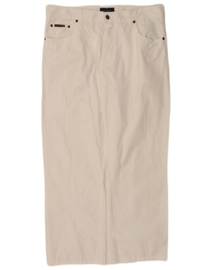 Gant Vaqueros Sueltos Para Hombre W36 L28 Algodón Blanco