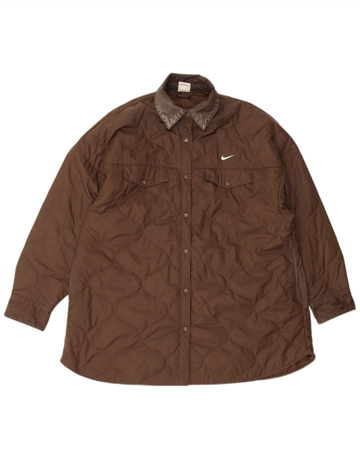 Nike Chaqueta acolchada extragrande para mujer UK 46 Grande Poliéster marrón