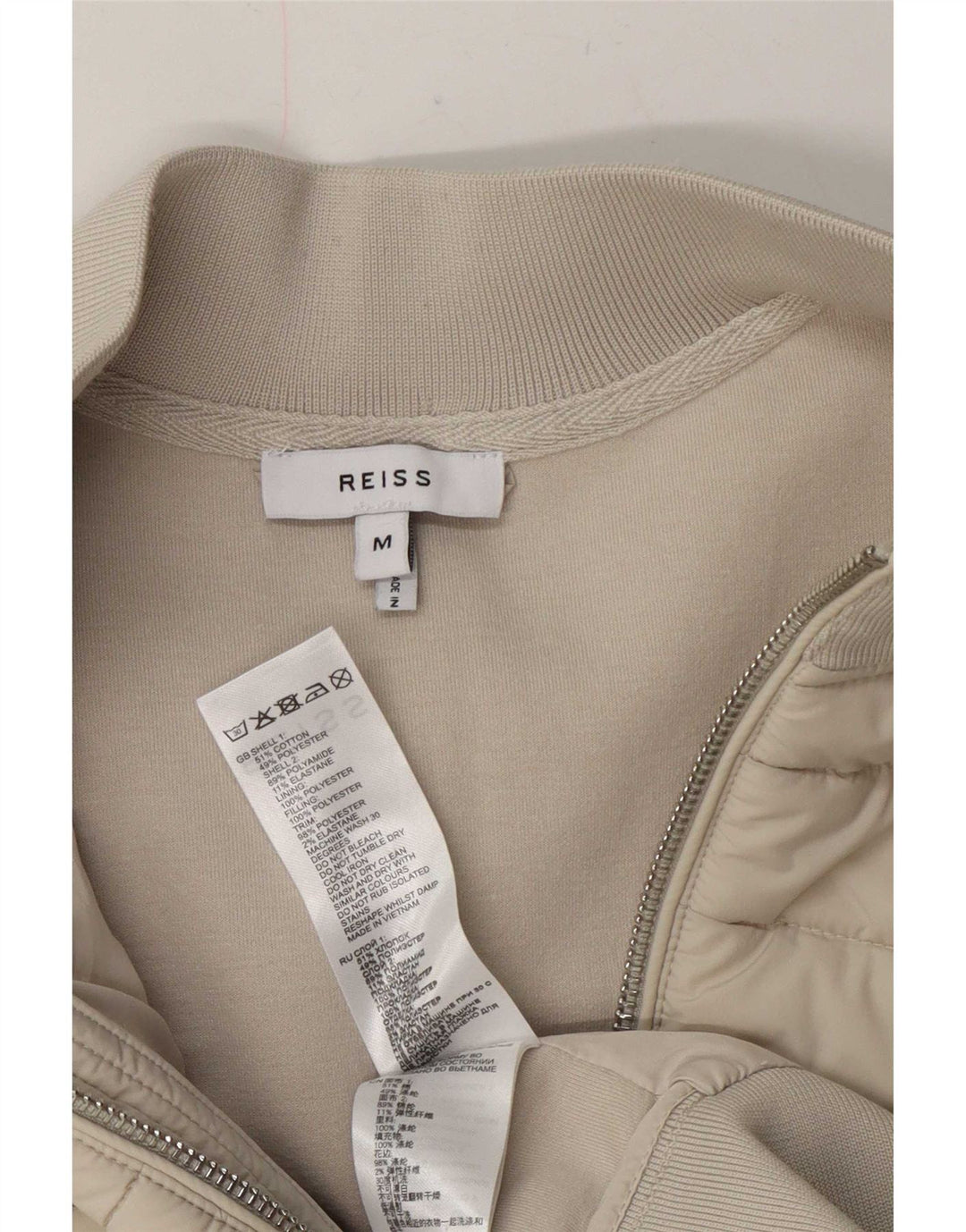 Cárdigan Reiss para hombre de algodón beige medio