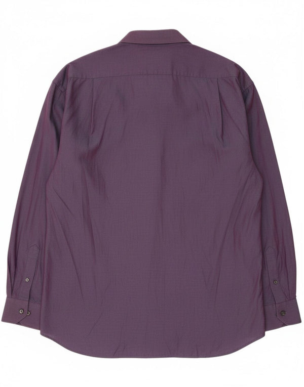 Roccobarocco Camisa para hombre Talla 17 1/2 44 XL Algodón morado