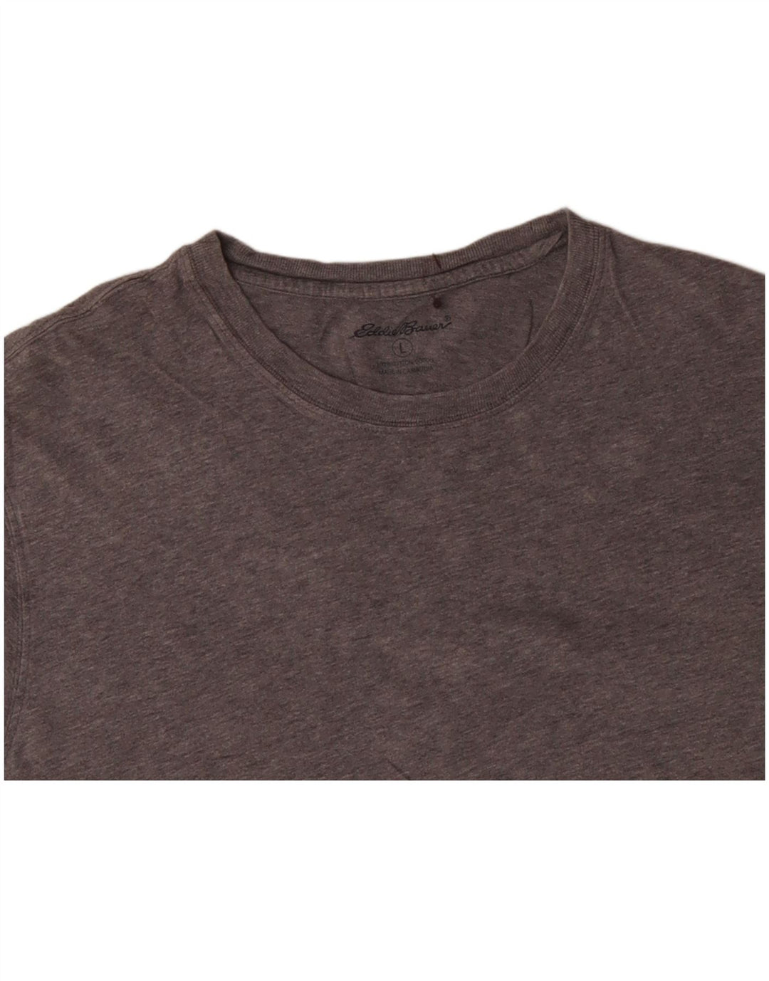 EDDIE BAUER Camiseta Hombre Top Grande Gris Algodón