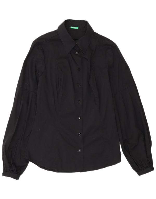 Camisa Benetton Mujer ES 42 Mediano Negro