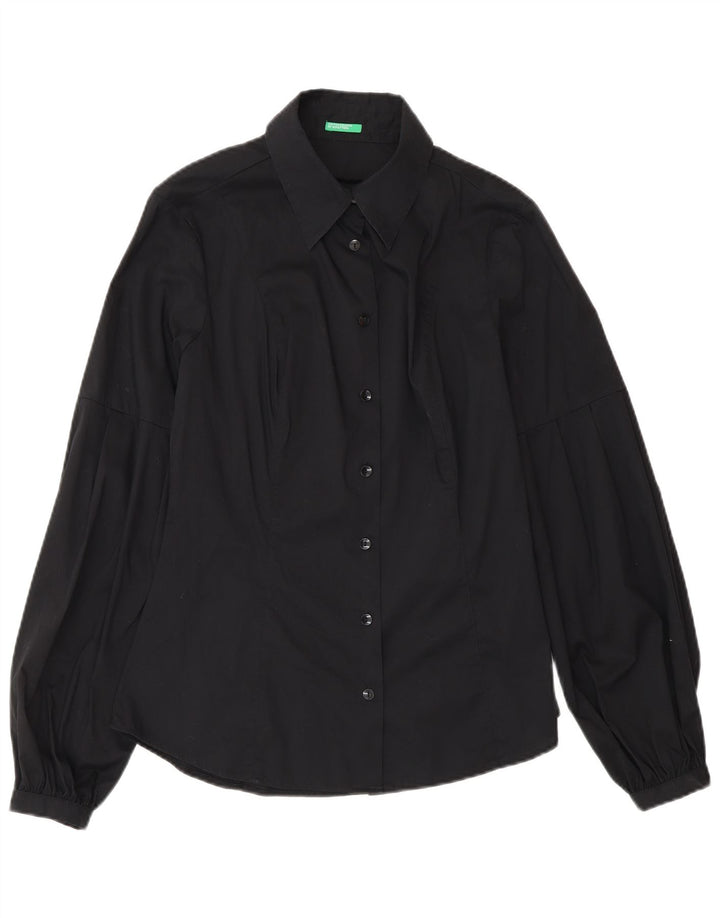 Camisa Benetton Mujer ES 42 Mediano Negro