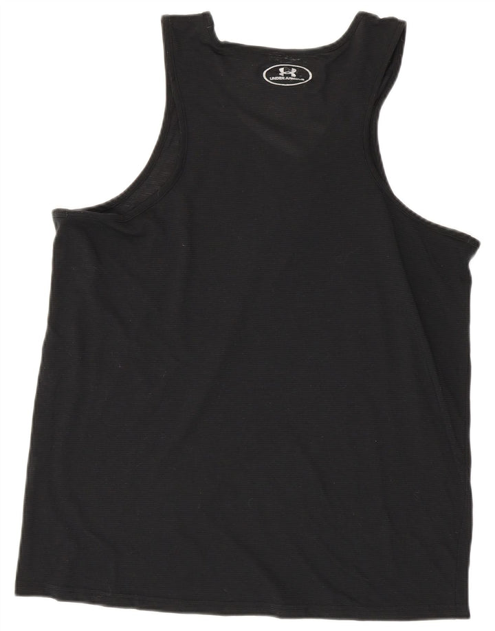 Under Armour Camiseta sin mangas Heat Gear para hombre, talla grande, negra