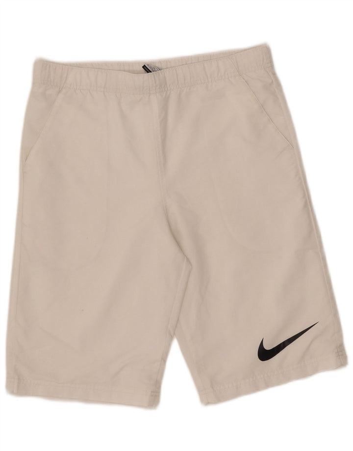 Nike Pantalones cortos deportivos para niños 13-14 años XL Blanco Poliéster