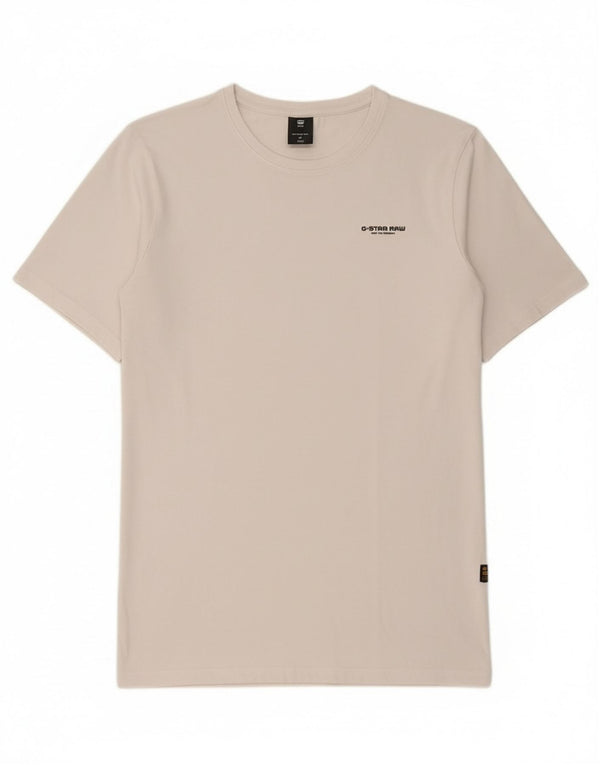 G-Star Hombre Camiseta Top Medium Blanco Algodón