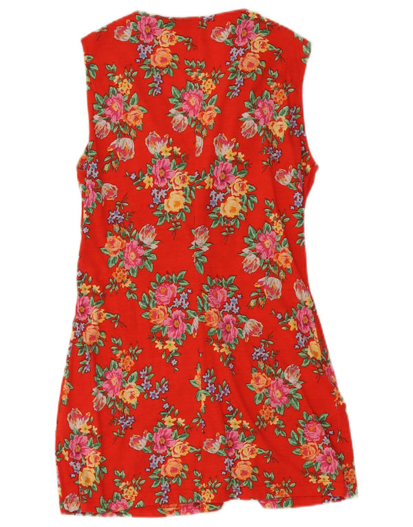 Fila Vestido camisero sin mangas para mujer IT 46 Large Naranja Floral