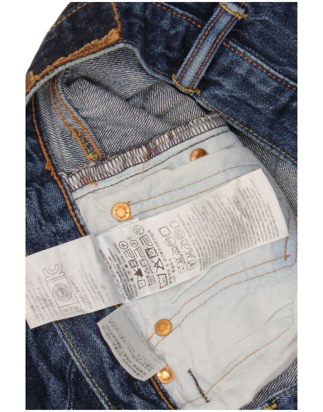 Vaqueros rectos Levi's para hombre W28 L32 Algodón azul marino