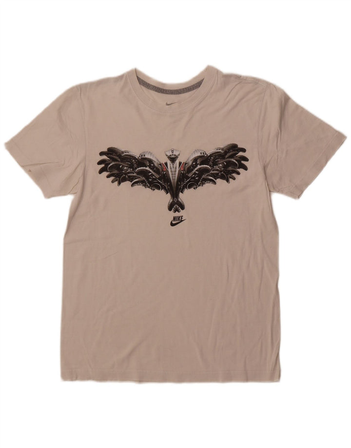 NIKE Camiseta gráfica para hombre, talla pequeña, blanca