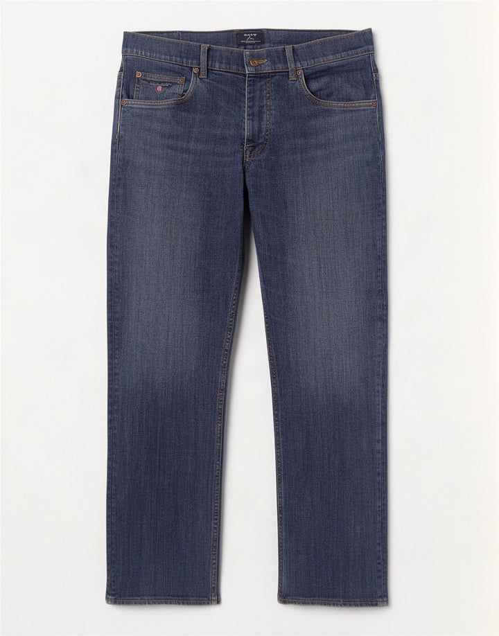 Vaqueros rectos de corte regular Gant para hombre W34 L30 Algodón azul