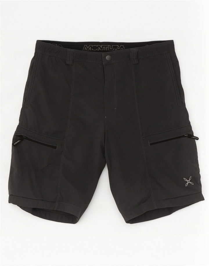 Montura Pantalones Cortos Cargo Para Hombre Grande W34 Gris