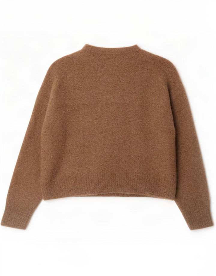 Marks & Spencer Suéter de cuello redondo para mujer UK 44 Lana beige mediana