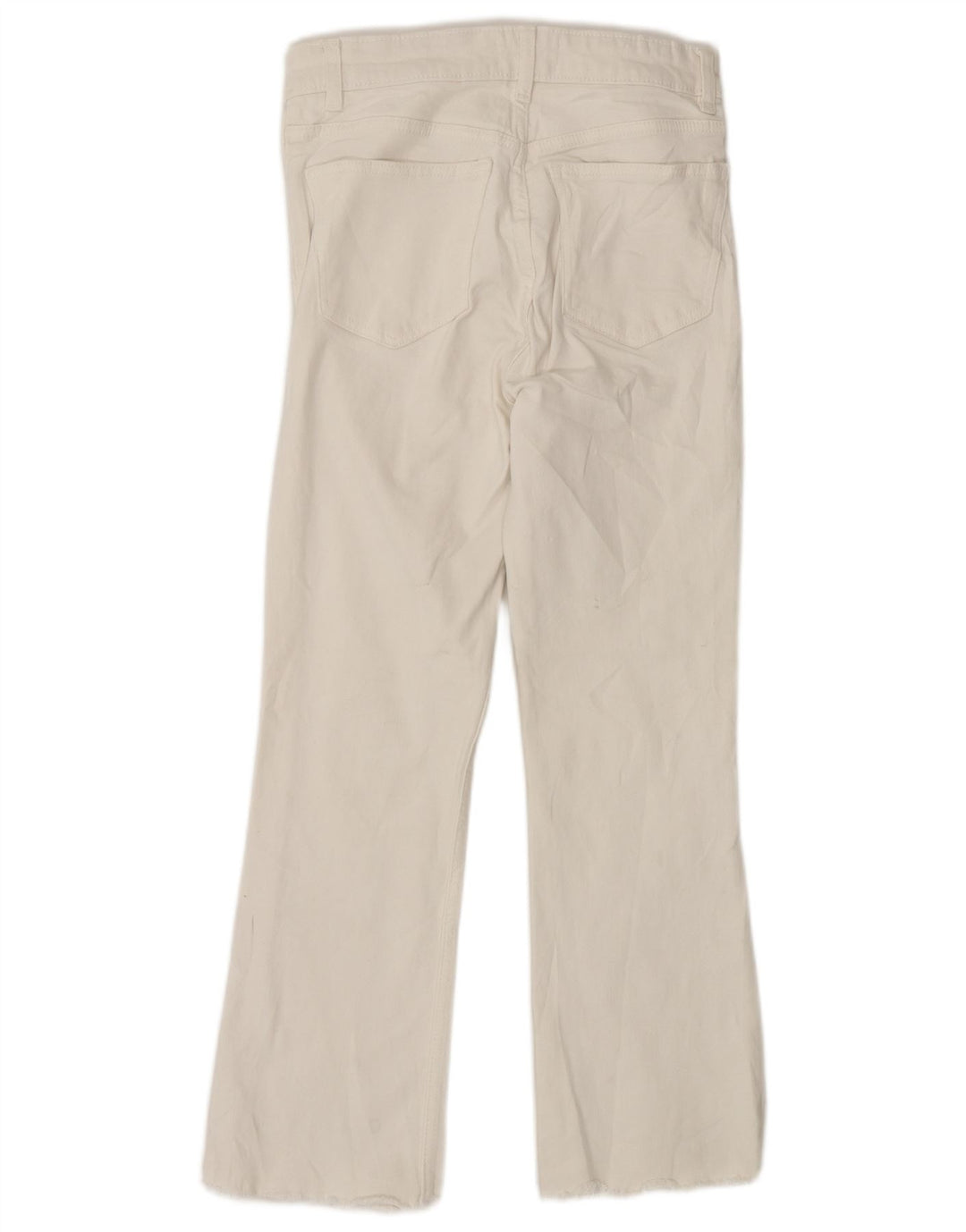 Zara Vaqueros Bootcut De Tiro Alto Para Mujer EU 38 Small W28 L25 Blanco