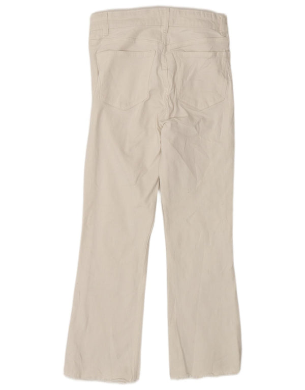 Zara Vaqueros Bootcut De Tiro Alto Para Mujer EU 38 Small W28 L25 Blanco