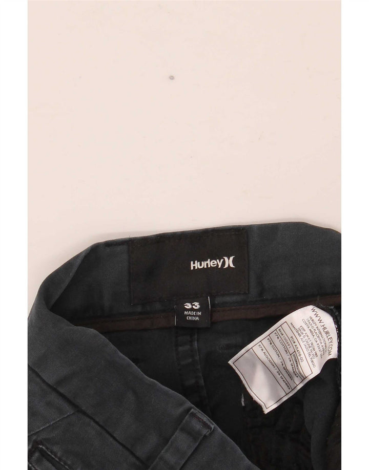 Hurley Pantalones cortos chinos para hombre W33 Algodón azul marino mediano