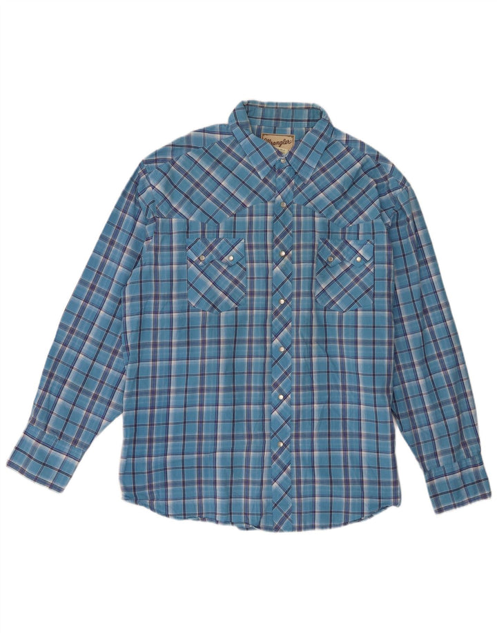 Wrangler Camisa De Hombre 2XL Algodón A Cuadros Azul
