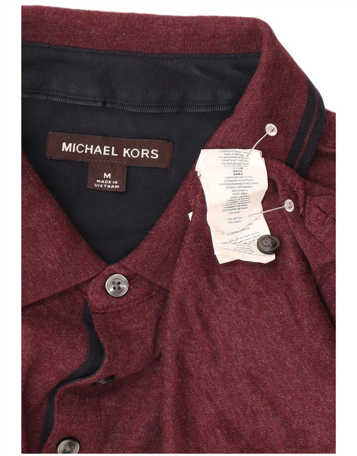 MICHAEL KORS Polo para hombre de algodón burdeos medio