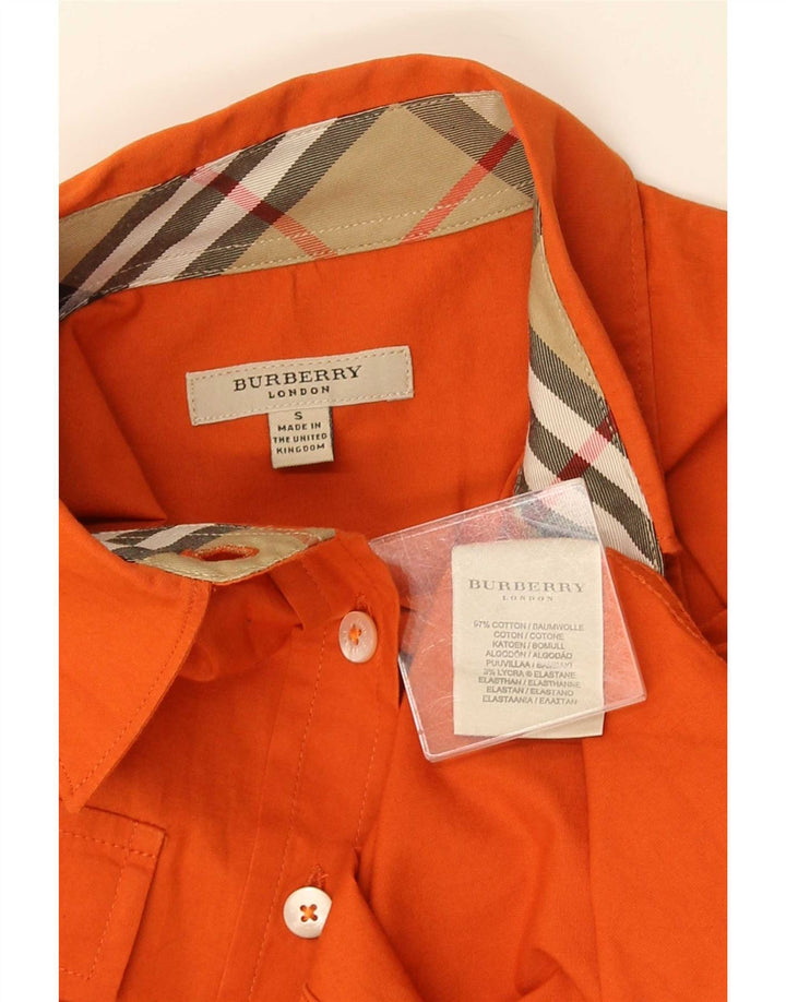 Camisa Burberry para mujer Reino Unido 10 Algodón naranja pequeño