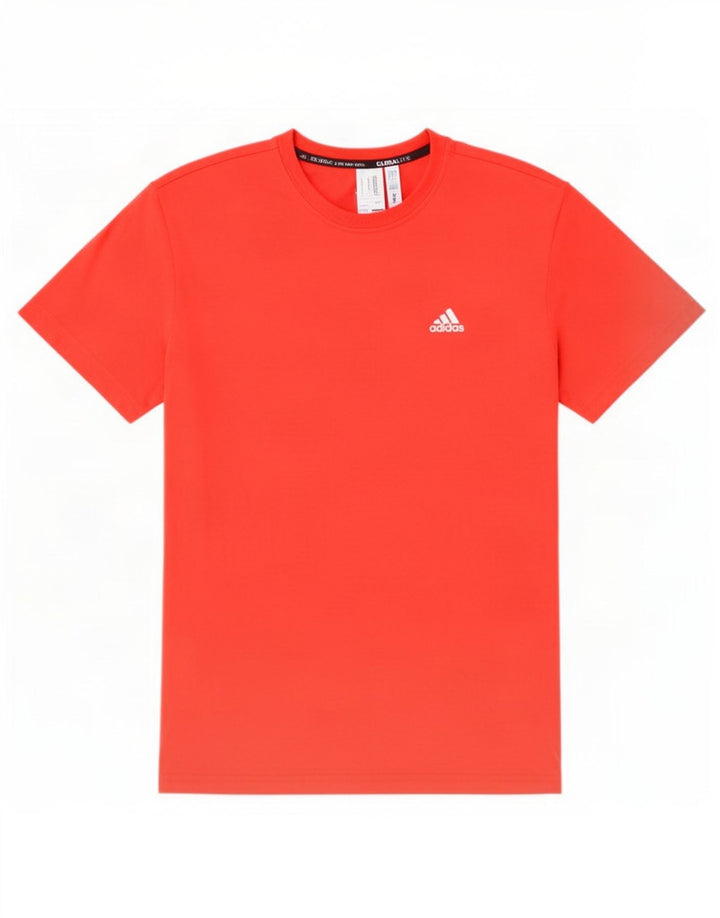 Adidas Mens Climalite Camiseta Top Grande Poliéster Rojo