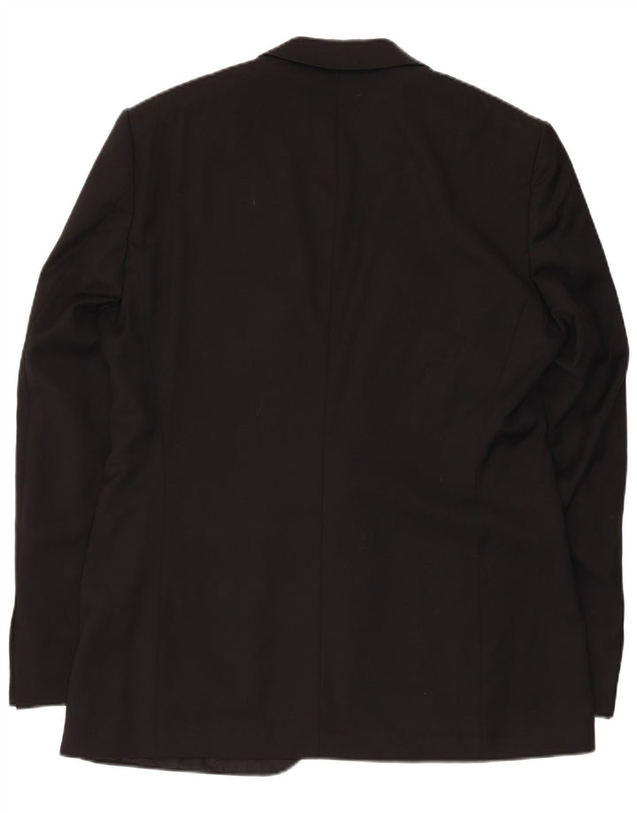Hugo Boss Chaqueta tipo blazer con 1 botón para hombre UK 50 Large Lana virgen negra