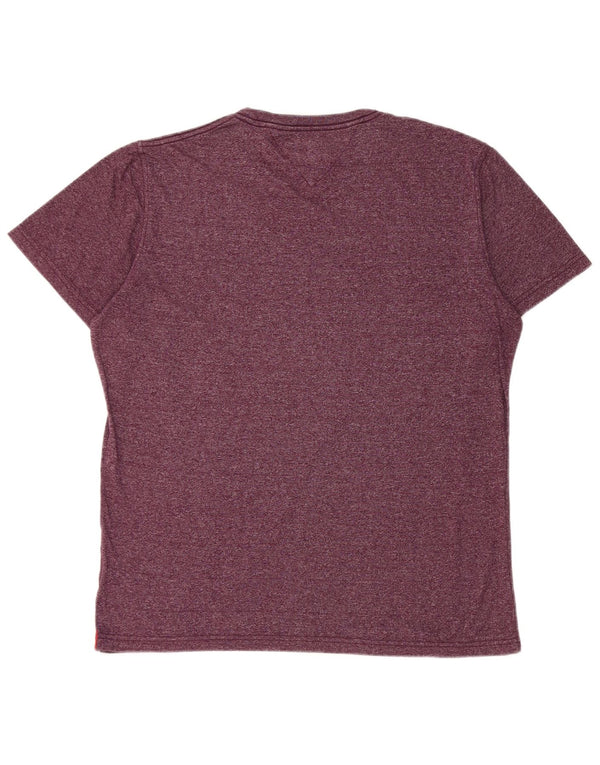 Tommy Hilfiger Camiseta gráfica para hombre Top 2XL Borgoña moteado