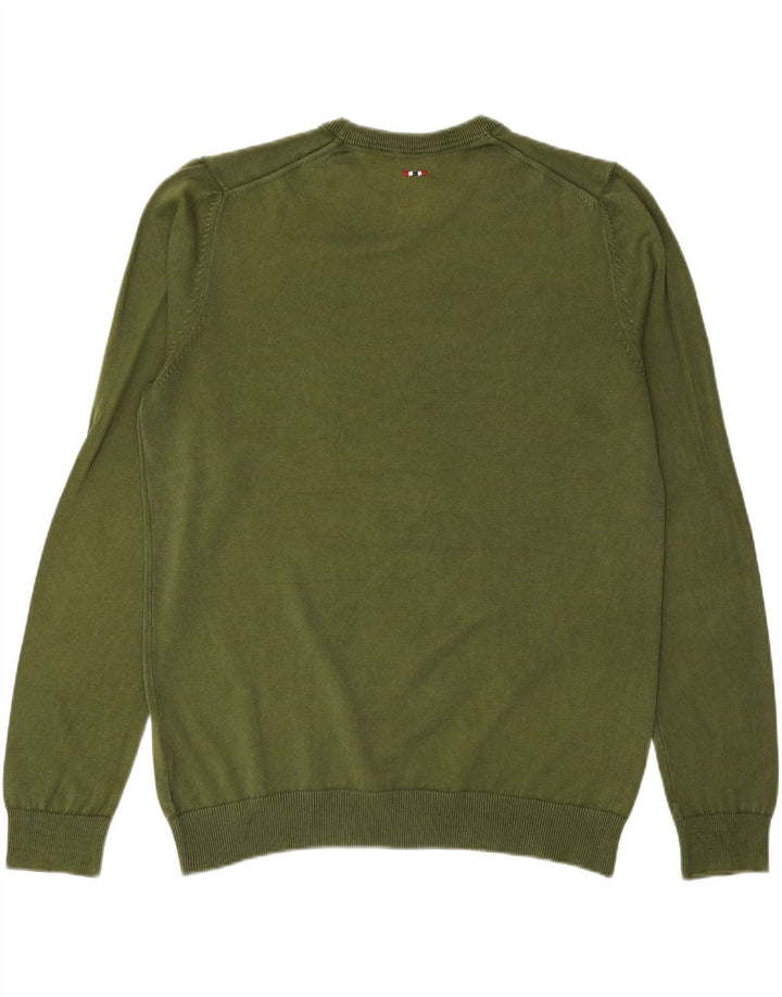 NAPAPIJRI Suéter tipo jersey con cuello redondo para hombre Large Khaki