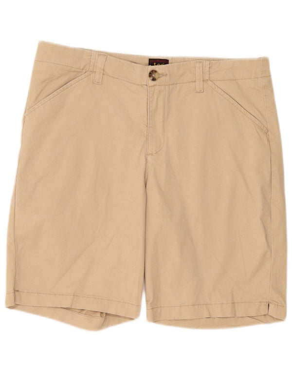 Lee - Pantalones cortos casuales para mujer US 12 grande W34 algodón beige