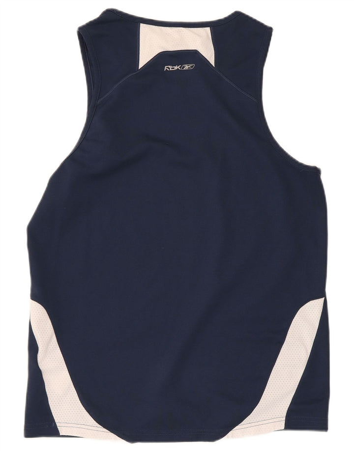 Reebok - Camiseta sin mangas para mujer (talla 40), color azul marino, poliéster