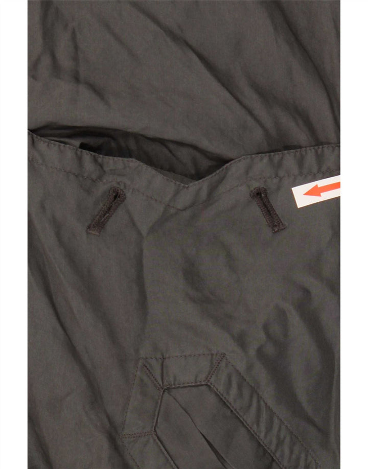 Vintage hombres bomber chaqueta Reino Unido 38 seda gris medio