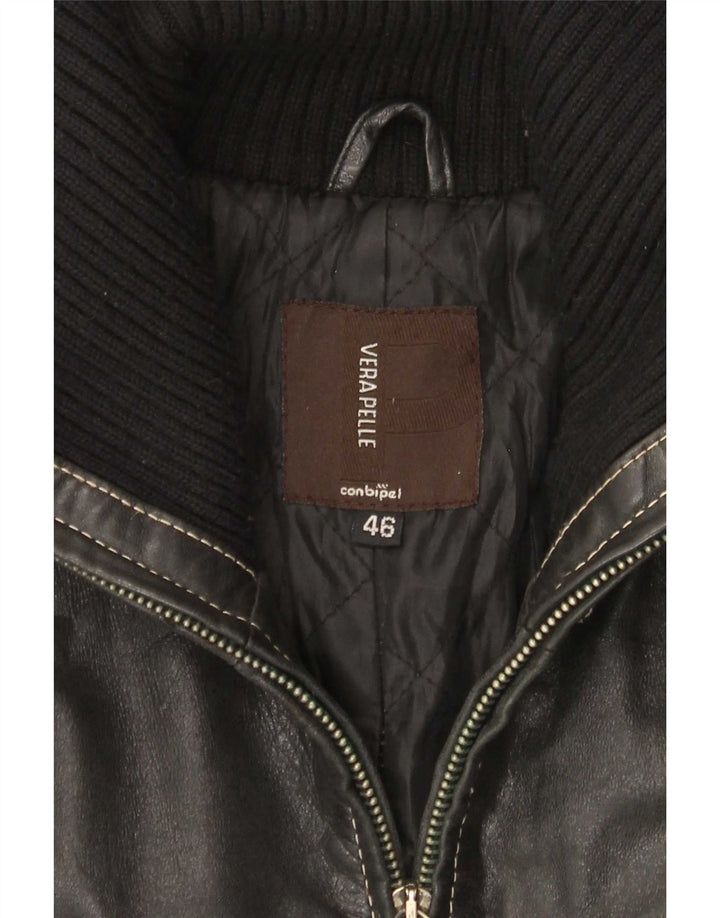 Abrigo de cuero para mujer Conbipel IT 46 Large Black Colourblock