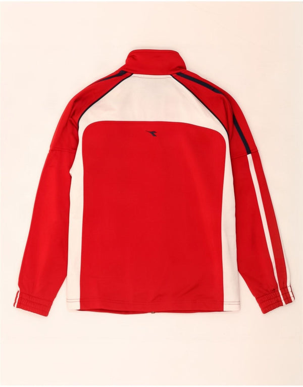 Diadora Chaqueta de chándal para niño 12-13 años Rojo Colorblock Poliéster
