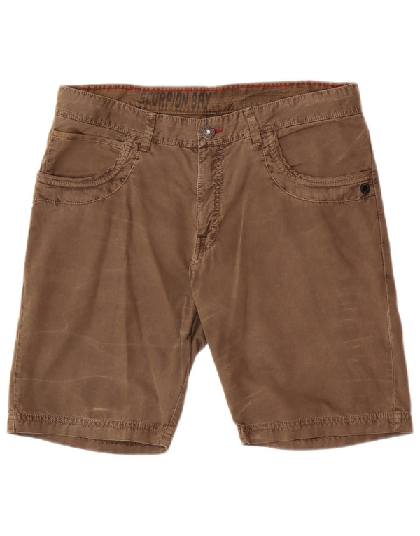Scorpion Bay Pantalones cortos casuales regulares para hombre W33 Algodón marrón medio