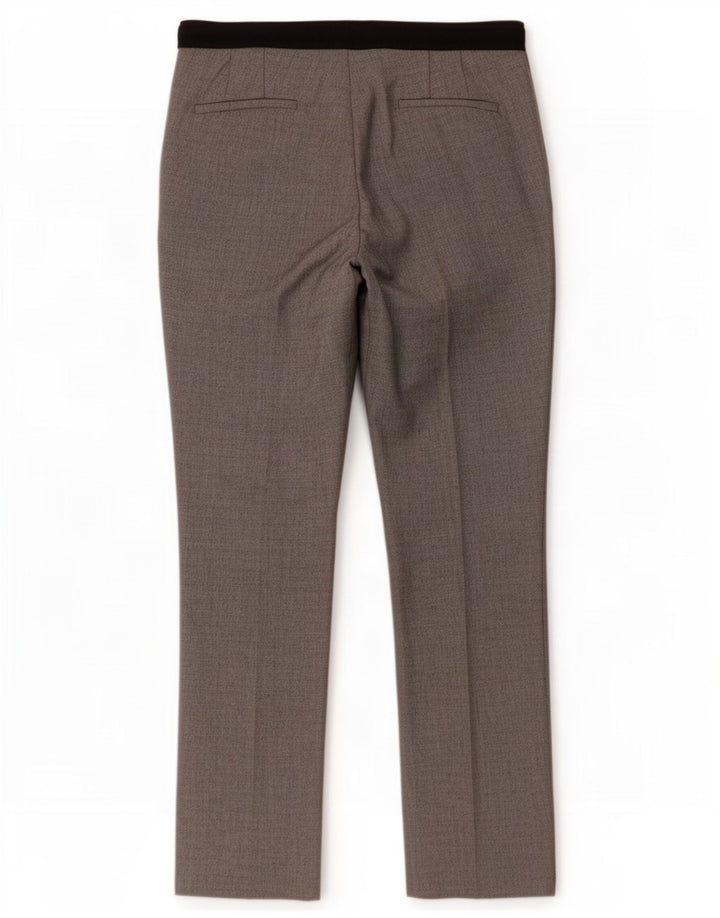 Zara Mujer Pantalón Chino Slim Large W30 L27 Poliéster Color Block Gris