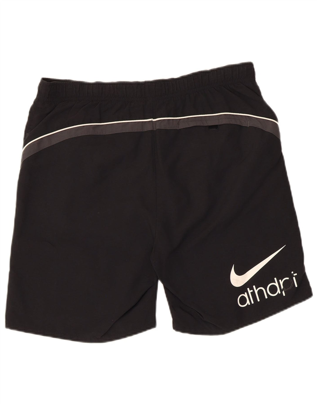 NIKE Pantalones cortos deportivos con gráficos para hombre, tamaño pequeño, nailon negro
