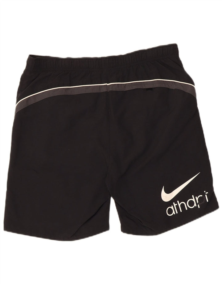 NIKE Pantalones cortos deportivos con gráficos para hombre, tamaño pequeño, nailon negro