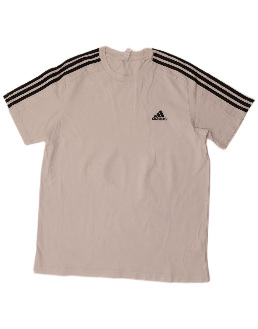 Adidas - Camiseta para hombre, talla grande, algodón blanco
