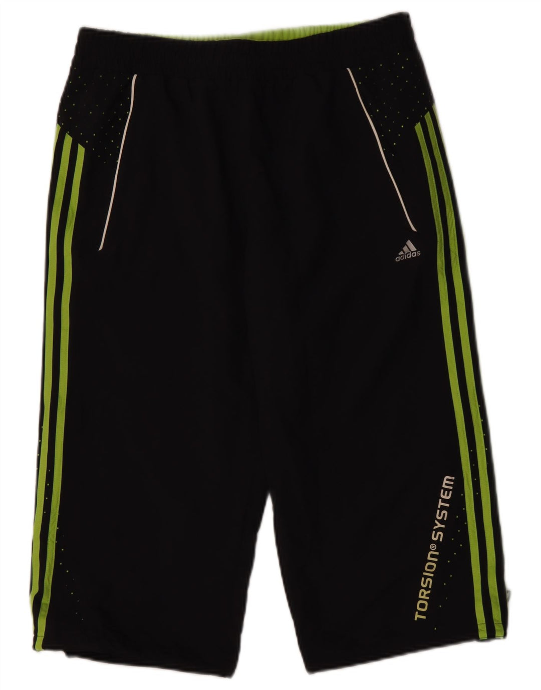 Adidas Bermudas gráficas para hombre, pantalones cortos deportivos, poliéster negro mediano