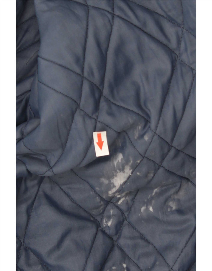 Vintage hombres gráfico Varsity chaqueta Reino Unido 44 2XL azul
